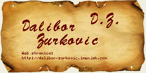 Dalibor Zurković vizit kartica